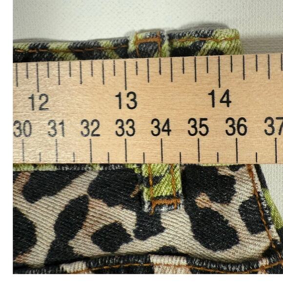 Ganni Animal-Print Wide Leg Jeans Women’s US 27 Baggy 100% Cotton - Picture 10 of 10